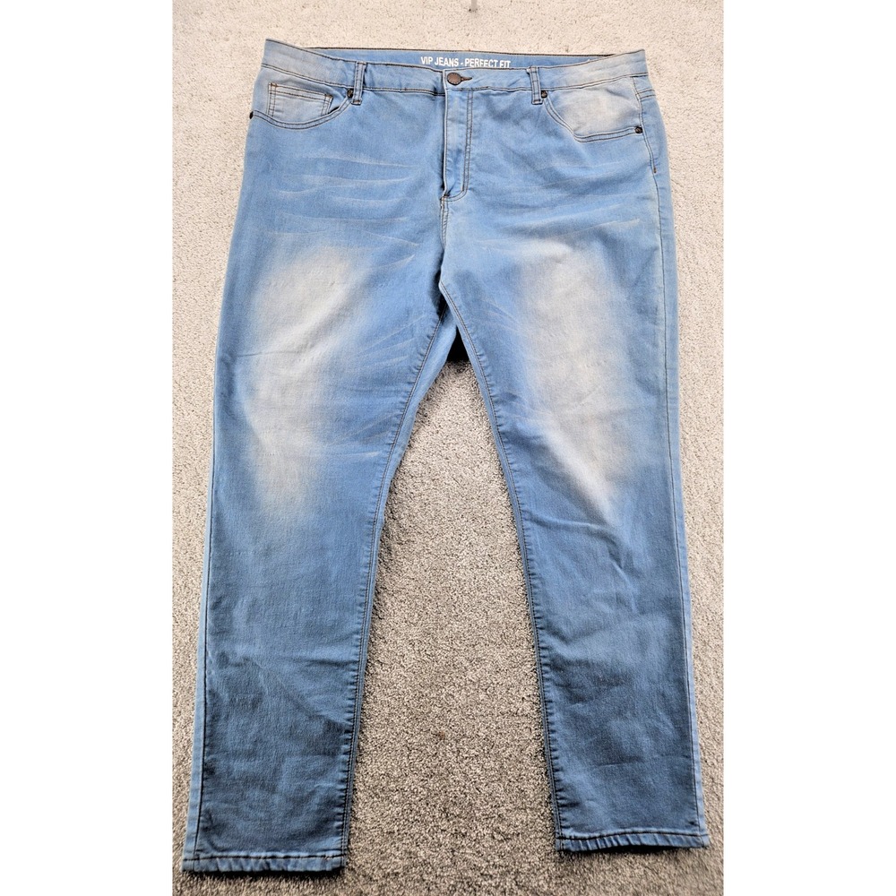 VIP Jeans Perfect Fit Light Wash Straight Leg Stretch Denim Jeans 24 1-6750LX